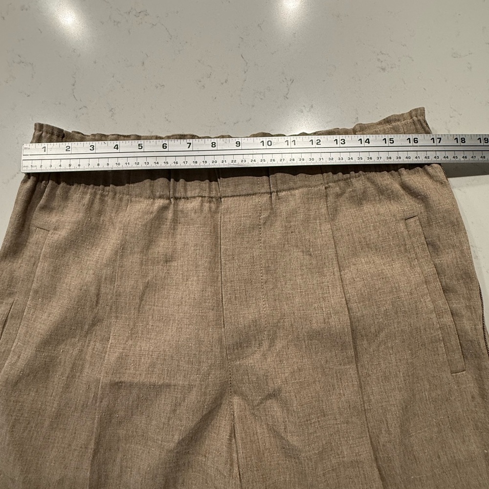 Brunello Cucinelli Neutral Beige Linen Pants - Picture 9 of 12